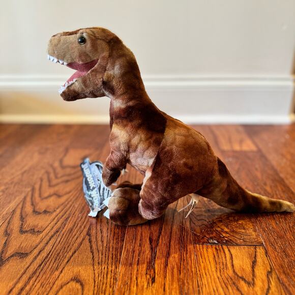 Jurassic World Movie T Rex Dinosaur Stuffed Plush Brown JW 11" New Toy World - Picture 1 of 15